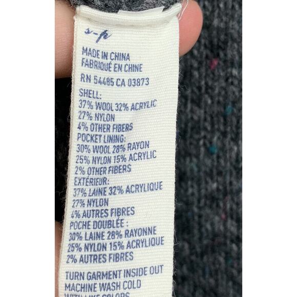 American Eagle Sweater Womens small Gray Wool Button Cardigan Pockets Academia‎ - Picture 4 of 7